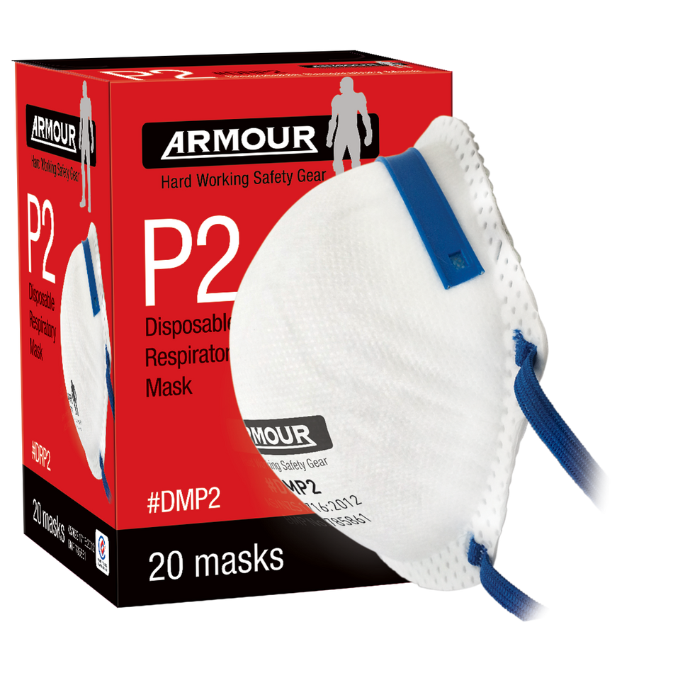 Disposable Respirator Non Valve Mask - P2 (Box of 20)