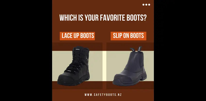 lace up safety Boots and slip on safety boots