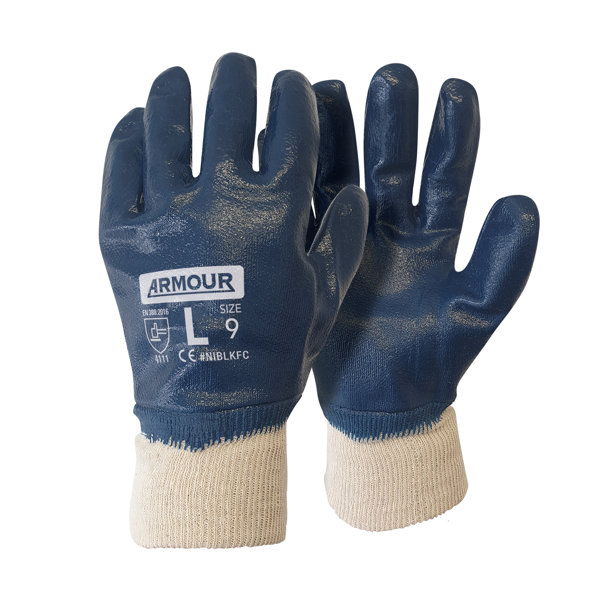 Blue Nitrile Gloves Full Coat Safety Gloves