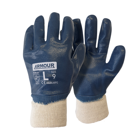 Blue Nitrile Gloves Full Coat Safety Gloves